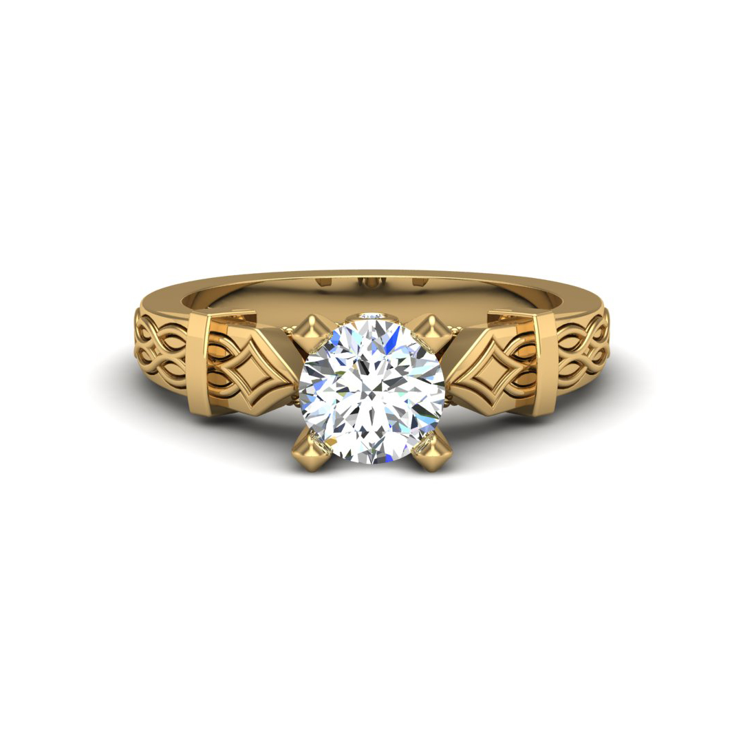 Anastasia Art deco solitaire engagement ring